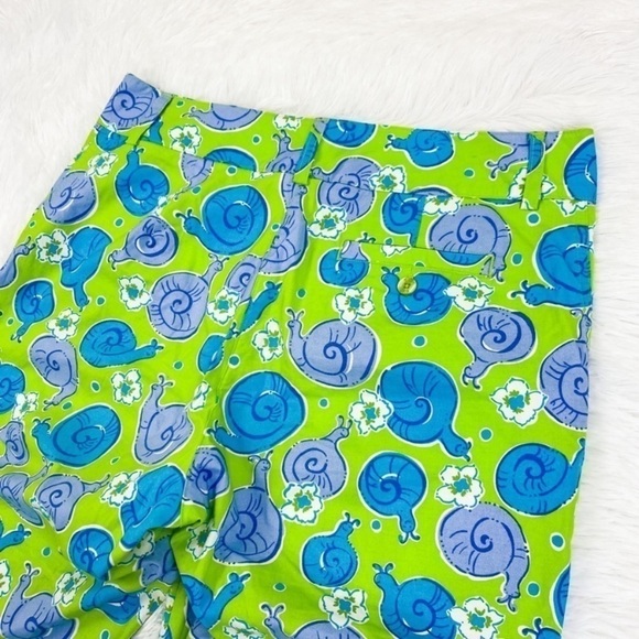 Lilly Pulitzer Vintage Snail Escargot Print Capri Crop Pants Women’s Size 2 - Picture 6 of 8